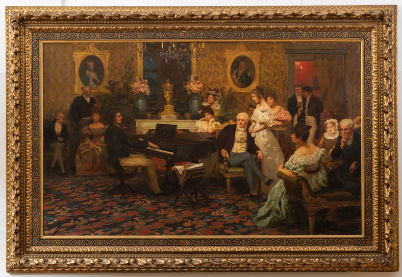 Henryk Siemiradzki, "Chopin w salonie księcia Antoniego Radziwiłła w roku 1829"