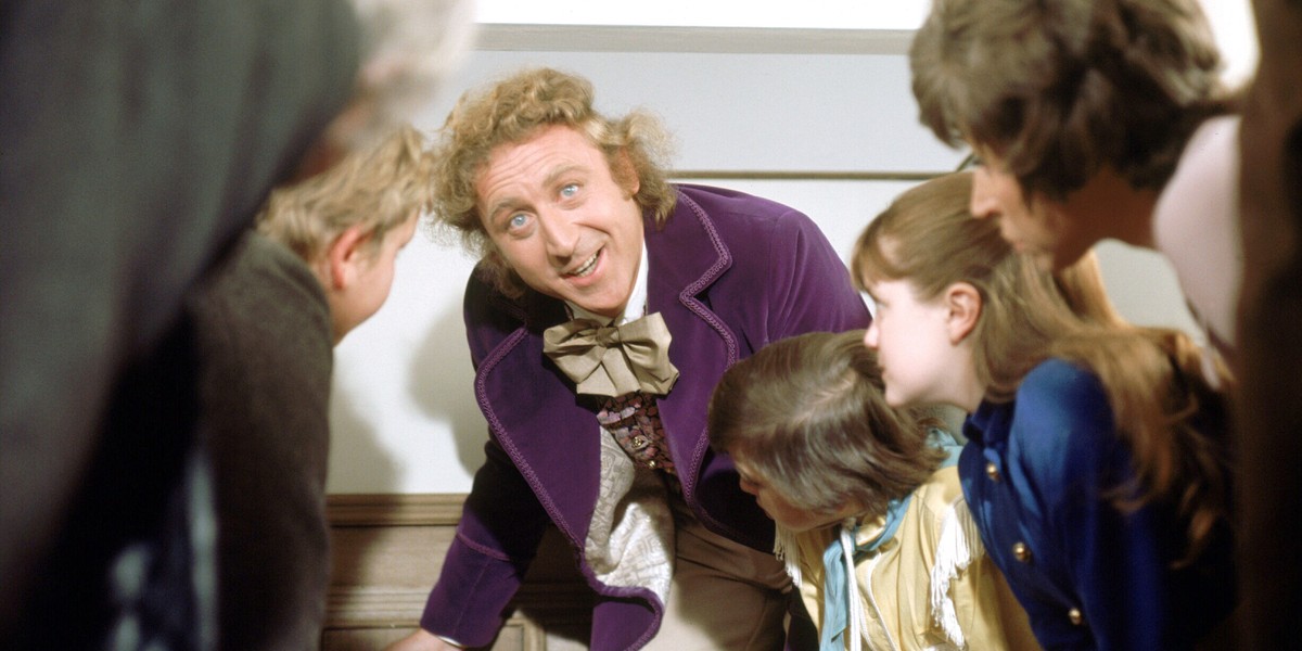 Kadr z filmu "Willy Wonka i fabryka czekolady"