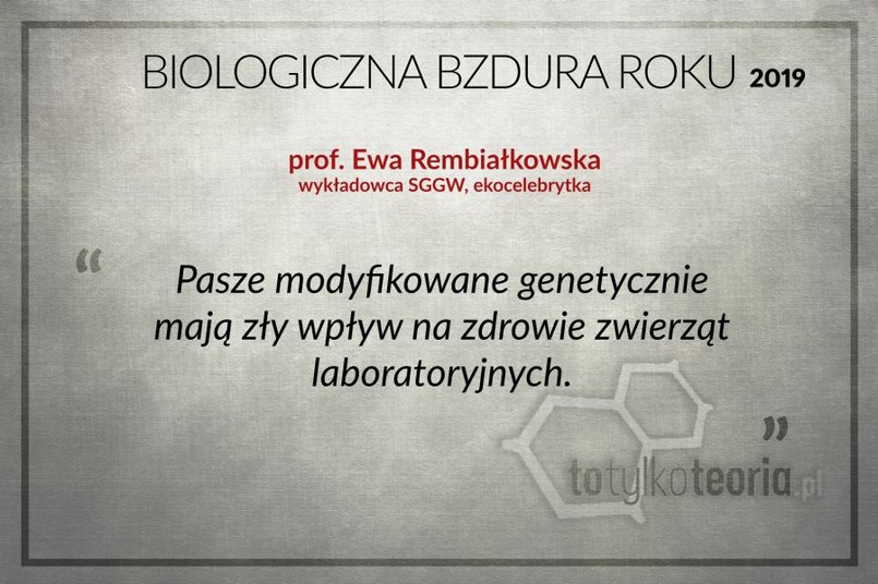 Biologiczna Bzdura Roku 2019