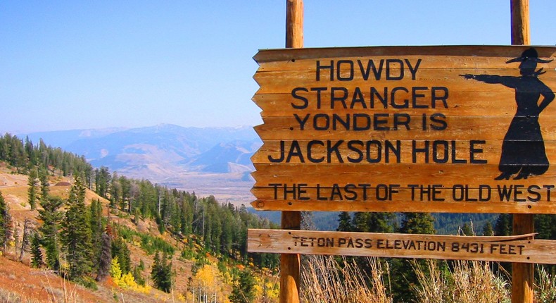 jackson hole wyoming sign