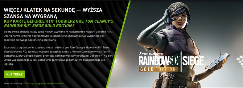 Promocja Nvidii Rainbow Six Siege Gold Edition Za Darmo Z Kartami Geforce Rtx