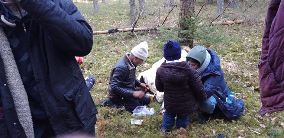 Straż Graniczna zatrzymała 18-osobową rodzinę Kurdów na terenie Puszczy Białowieskiej