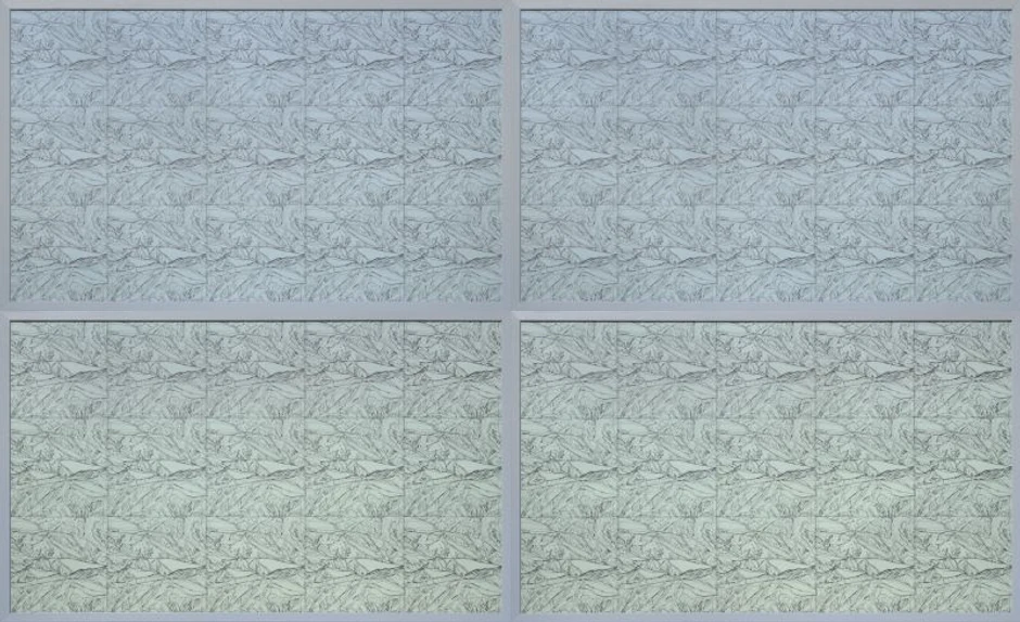 Ivan Šuletić, Horizont, tuš na papiru, 200x120 cm