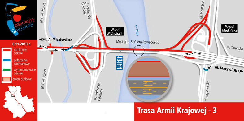 Trasa AK, kolejny etap, fot. Urząd m.st. Warszawy