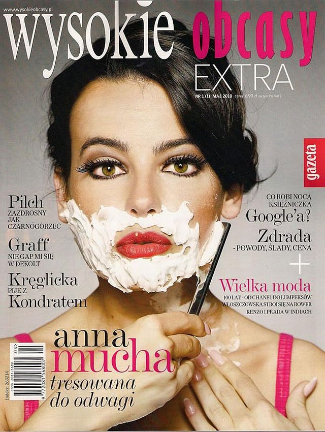 Anna Mucha na okładce magazynu "Wysokie Obcasy Extra"