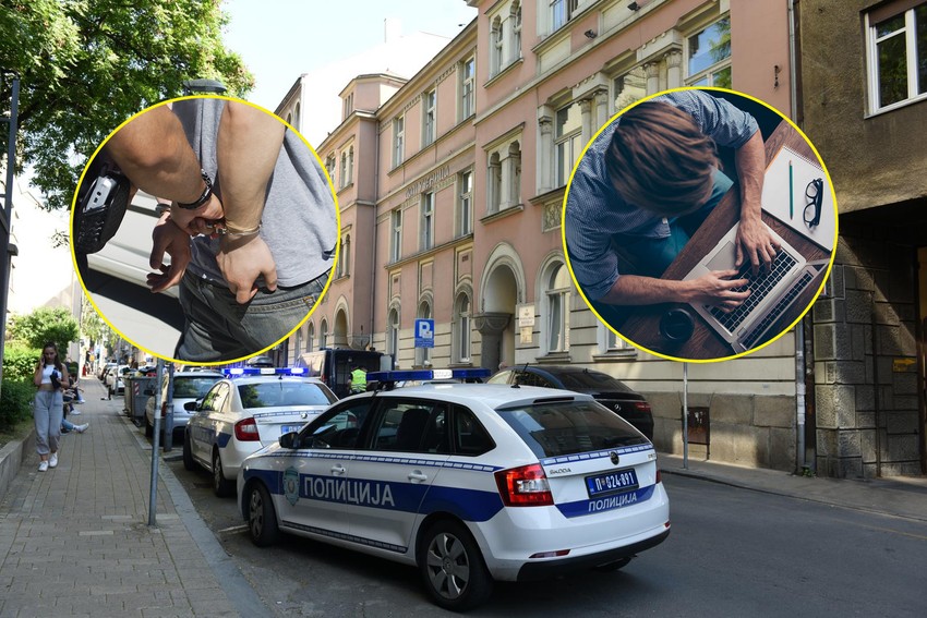 policija ispred škole dojava o bombi hapšenje