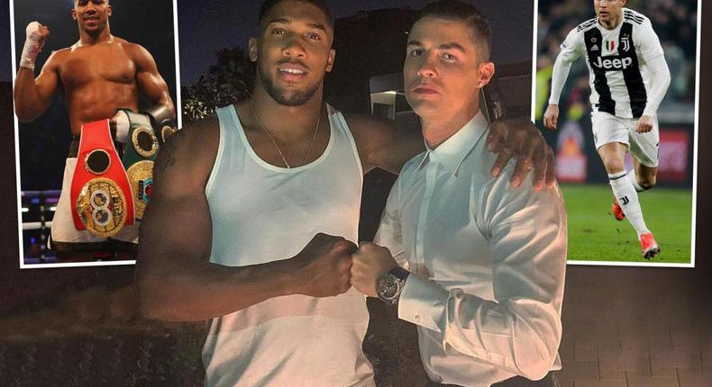 Anthony Joshua meets Cristiano Ronaldo