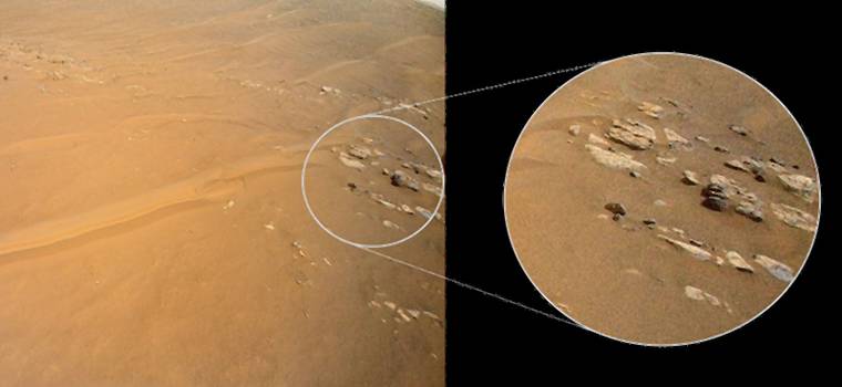 Dron Ingenuity wykonał zdjęcie starożytnego, marsjańskiego krateru. "Jesteśmy w dwóch miejscach jednocześnie"