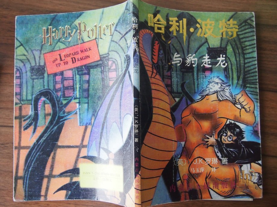 China managed a mash-up rip off of "Harry Potter" and "Lord of The Rings" in the same book. It translates as "Harry Potter and the Leopard Walk-Up-To Dragon."