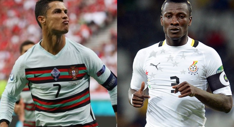 ‘Gyan is the GOAT!’ – Ghanaians react as Ronaldo equals Gyan’s international record 