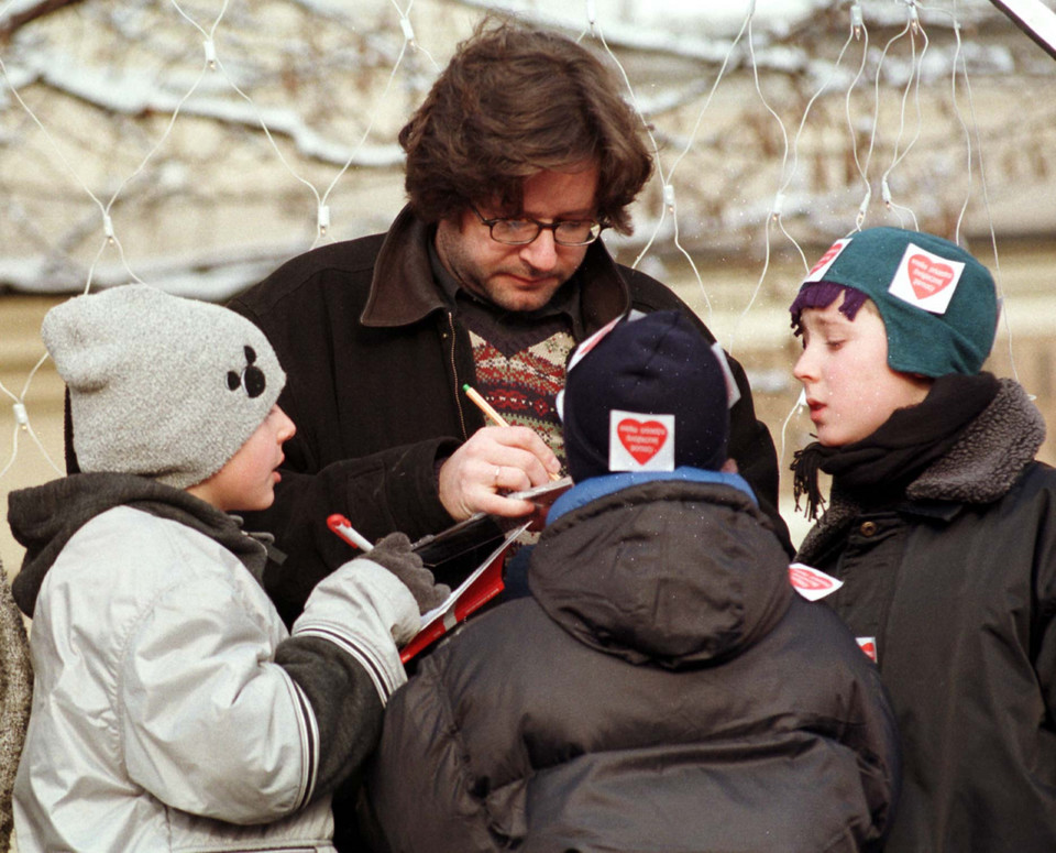 Grzegorz Turnau w czasie finału WOŚP w 1999 roku