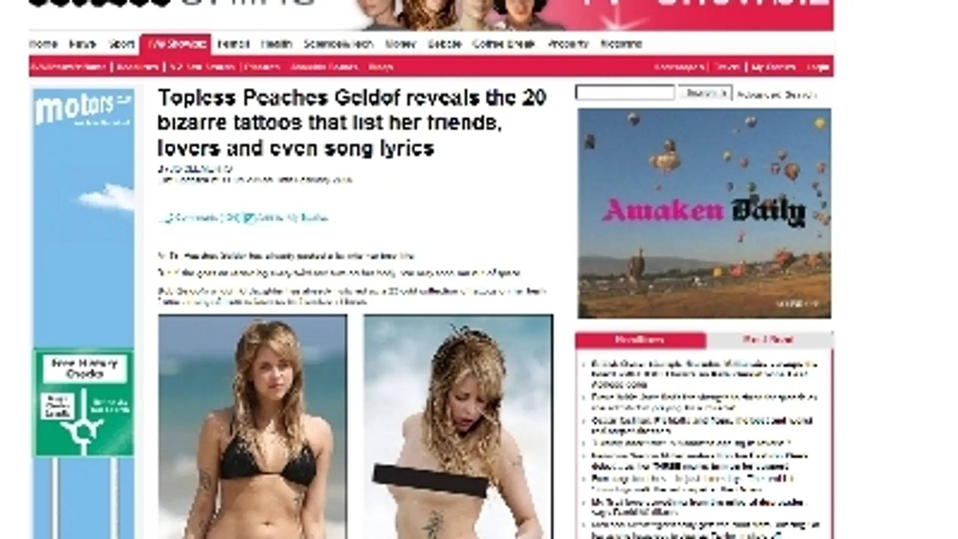 Peaches Geldof uzależniona od ozdabiania ciała