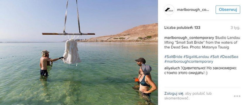 Suknia przeleżała w Morzu Martwym dwa lata