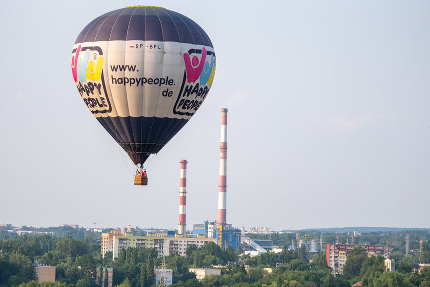 Lot balonem nad Łodzią