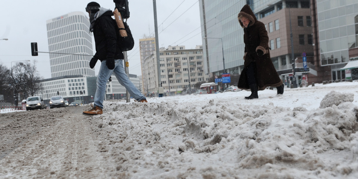 Atak zimy w warszawie 26.01.2014