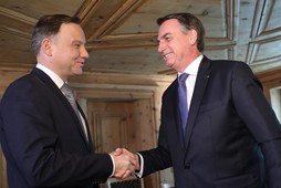 Andrzej Duda i Jair Bolsonaro w Davos