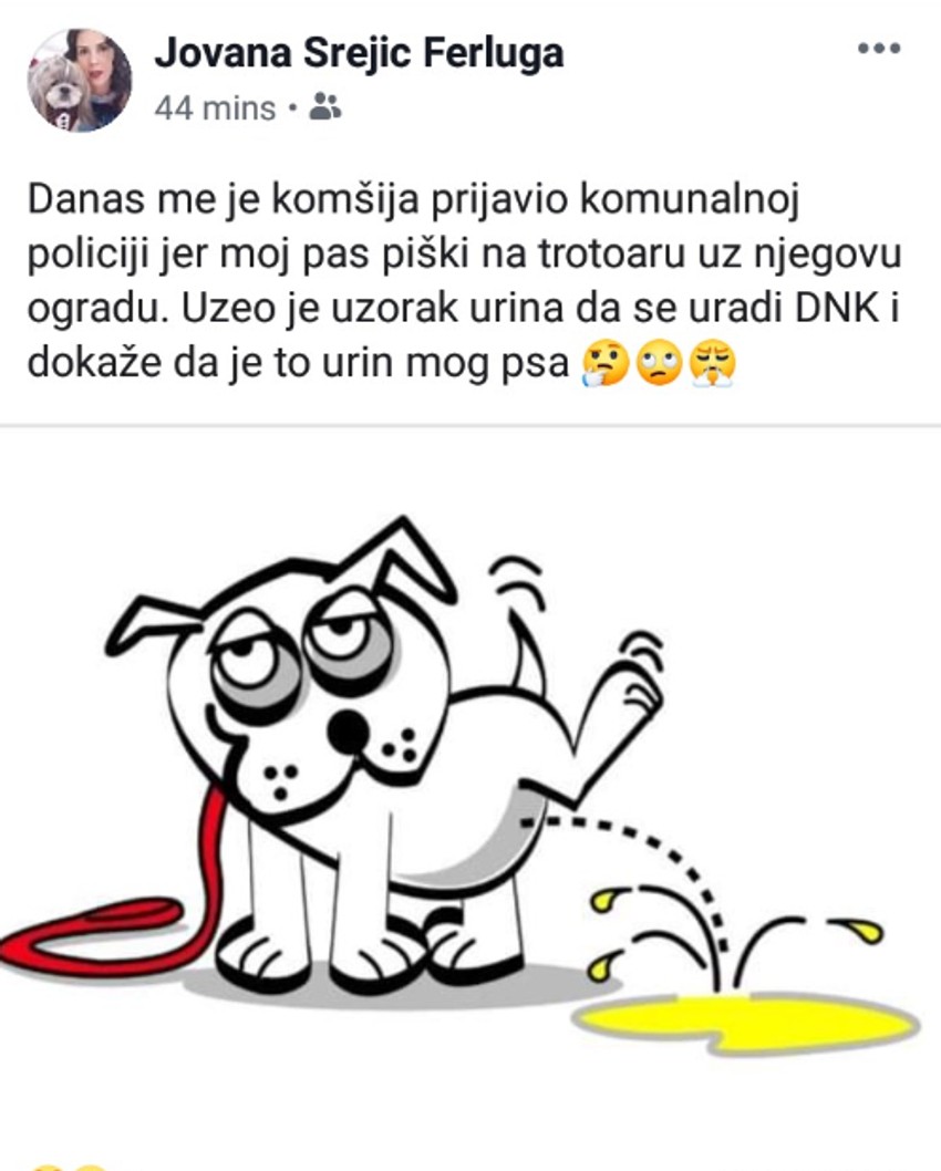 Jovana se prvo požalila svojim prijateljima na društvenim mrežama