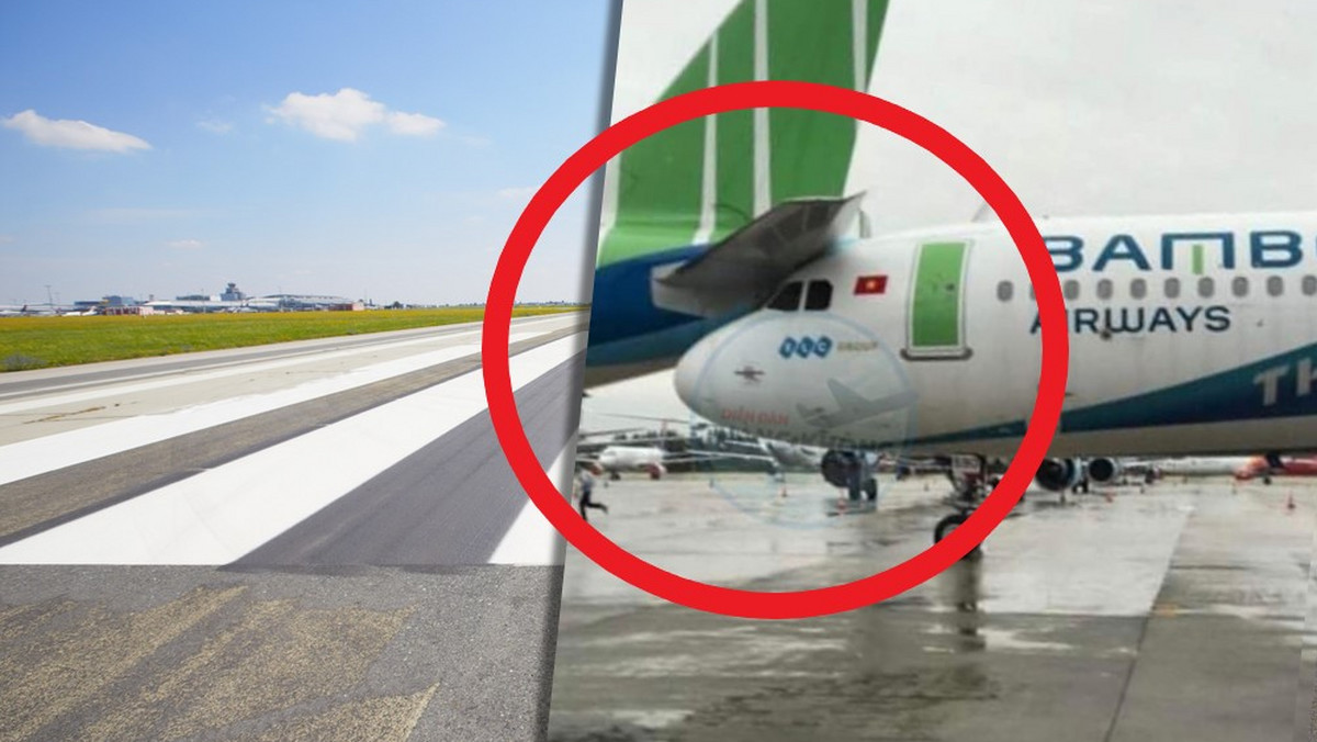 Wietnam, Hanoi, Airbus a320 Bamboo Airways - kolizja na lotnisku