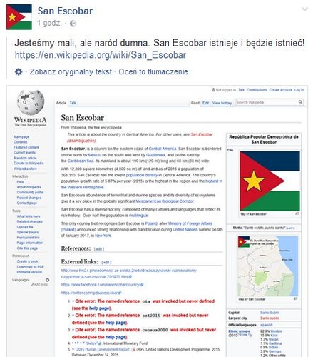 San Escobar w Wikipedii