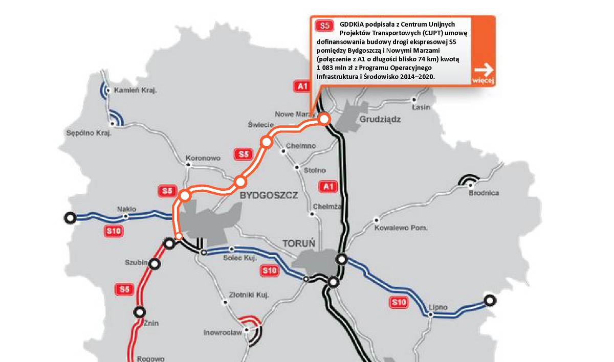 S5 - odcinek Bydgoszcz- Nowe Marzy