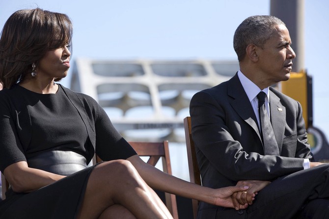 Mišel Obama sa Barakom Obamom