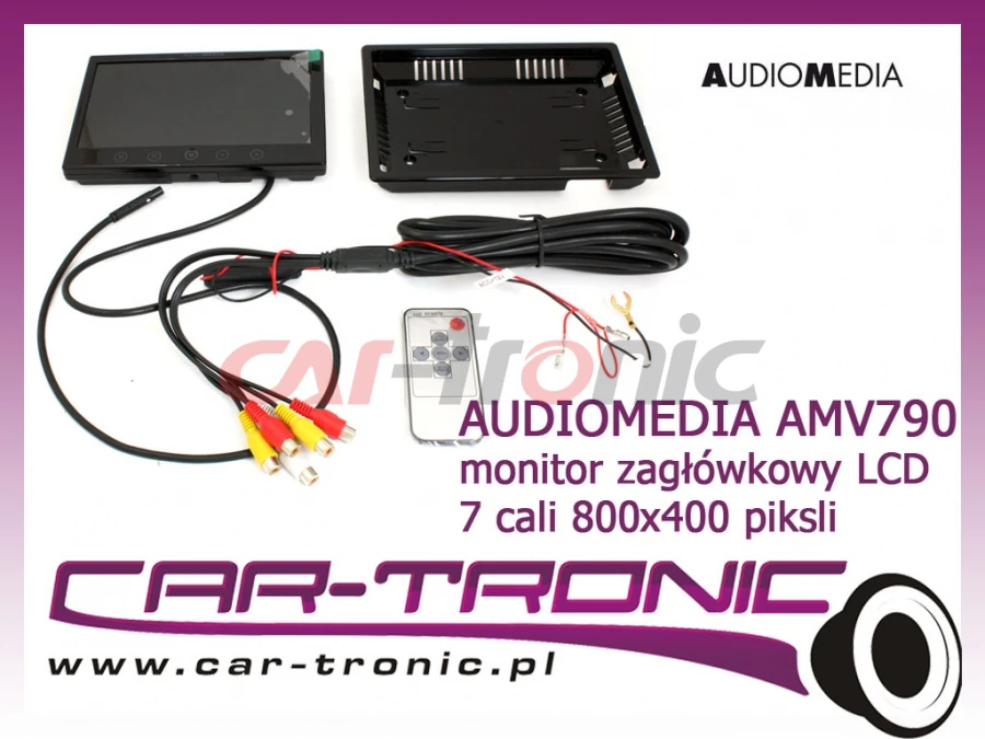 Audiomedia AMV790 Monitor zagłówkowy LCD