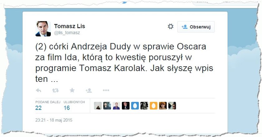 Kompromitacja Tomasza Karolaka: Oskarżył córkę Dudy o...