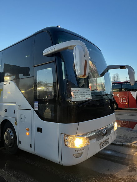 Autobus z Mińska do Polski.