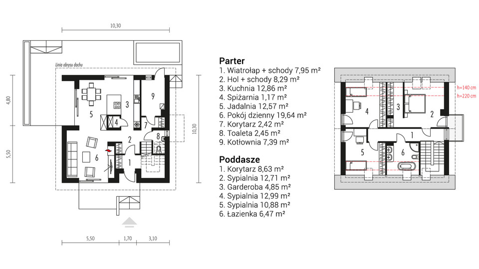 Mini 5 - plan pomieszczeń