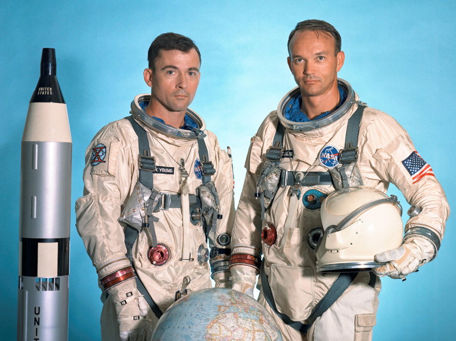 John Young i Michael Collins - załoga misji Gemini 10