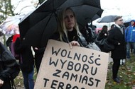 Polish women strike against abortion ban in Gdansk