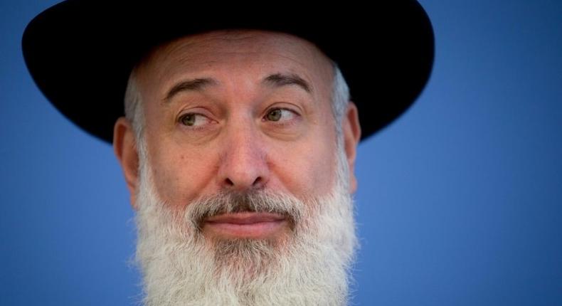 Former Israeli Chief Ashkenazi Rabbi Yona Metzger, pictured in 2012, stepped down in July 2013 after 10 years in office