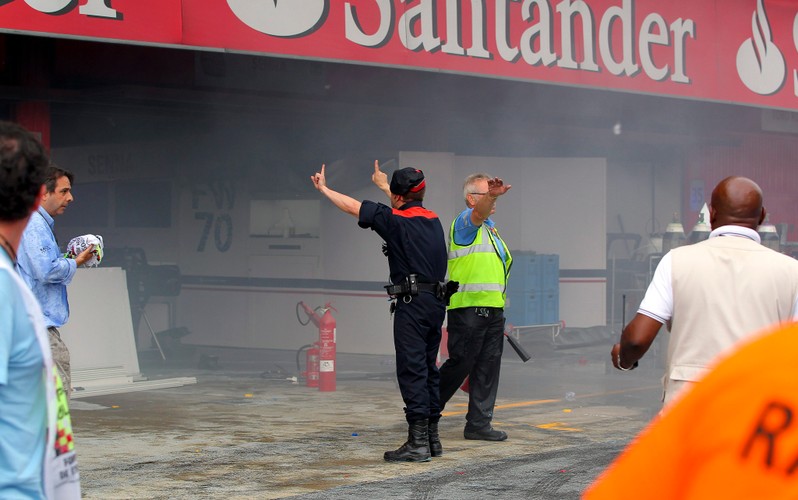 Pożar w garażu Williamsa