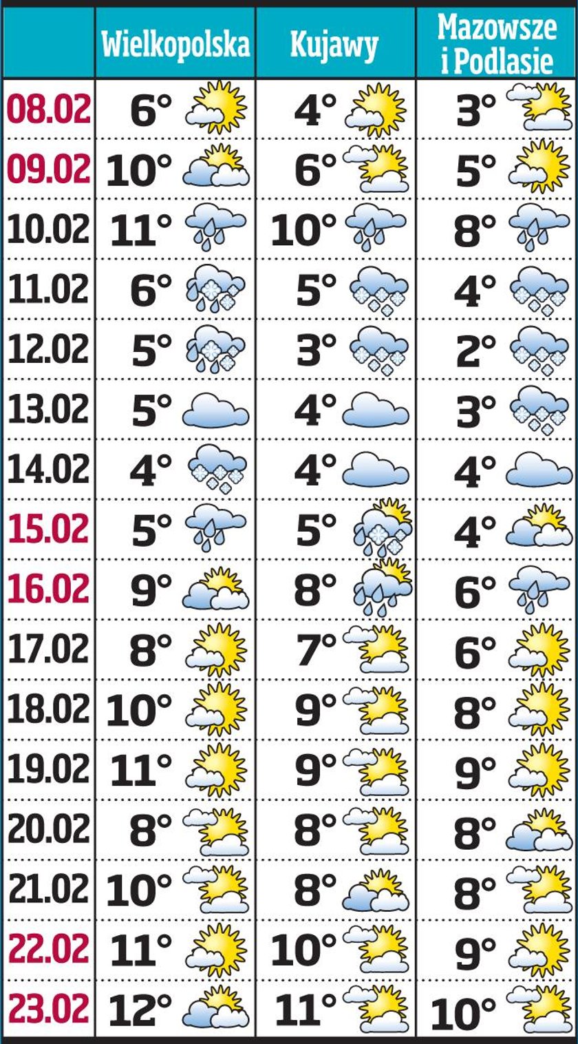 16-dniowa prognoza pogody 