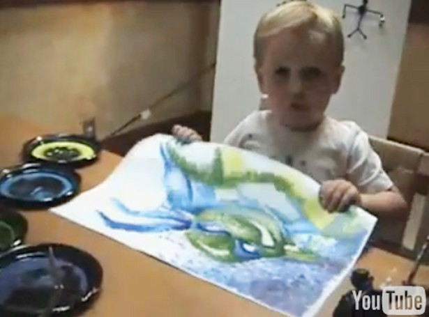Genialny trzyletni malarz