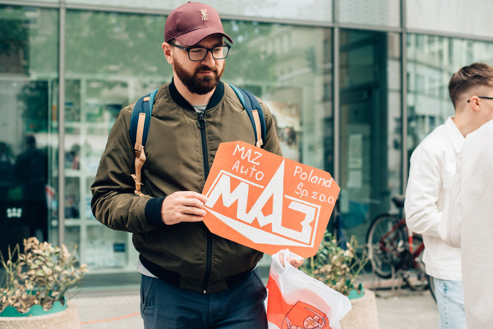 "Dekolt dla Białorusi". Protest w Warszawie