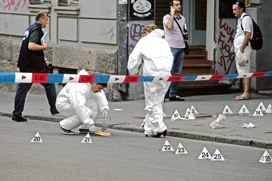 Uviđaj posle ubistva Bojovića