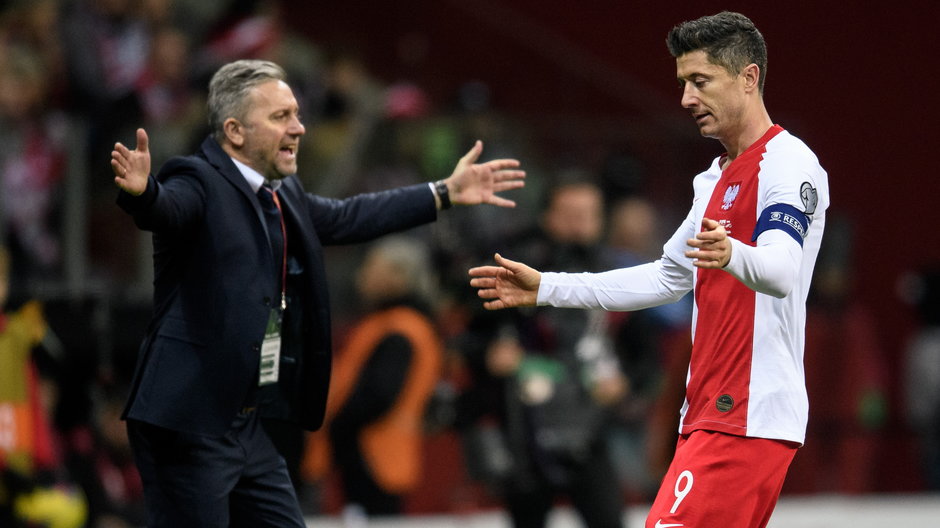 Jerzy Brzęczek i Robert Lewandowski