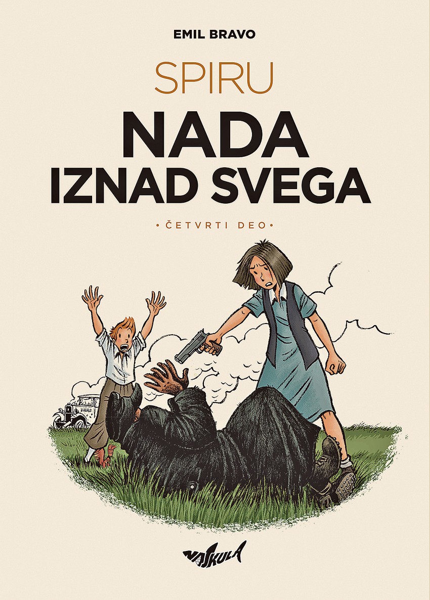 SPIRU: NADA IZNAD SVEGA 4 – Kraj i novi početak; Scenario i crtež: Emil Bravo; Format: 240 x 320 mm; Broj strana: 48; Korice: Broš i tvrde; Kolor; Izdavač: Najkula