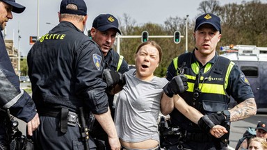 Greta Thunberg została zatrzymana przez policję w Holandii [NAGRANIE]