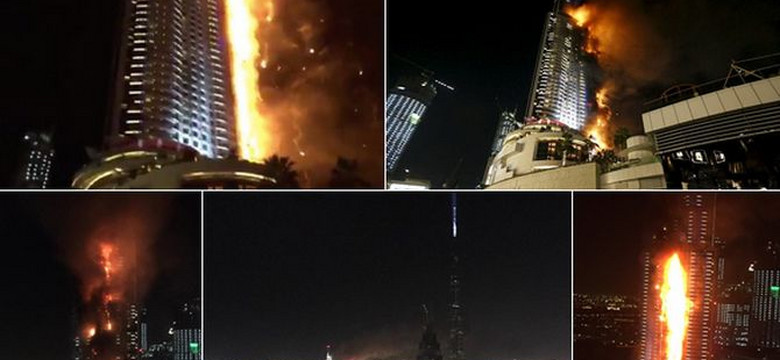 Pożar w luksusowym The Address Hotel w Dubaju. WIDEO