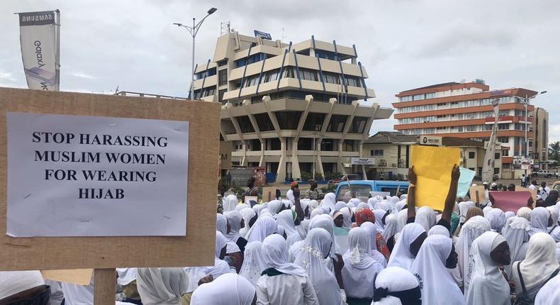 Ghanaian Muslims protest over Hijab discrimination