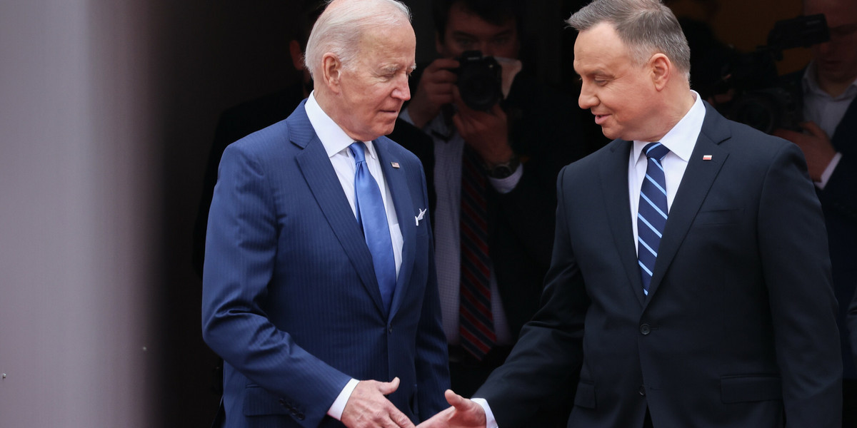 Joe Biden i Andrzej Duda podczas spotkania w Polsce w marcu 2022 r.