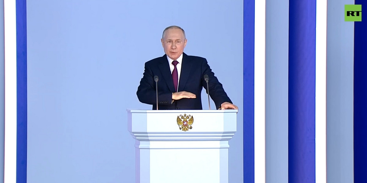 Orędzie Putina do narodu. Zapowiadało je hasło: "Rosja nie ma granic".