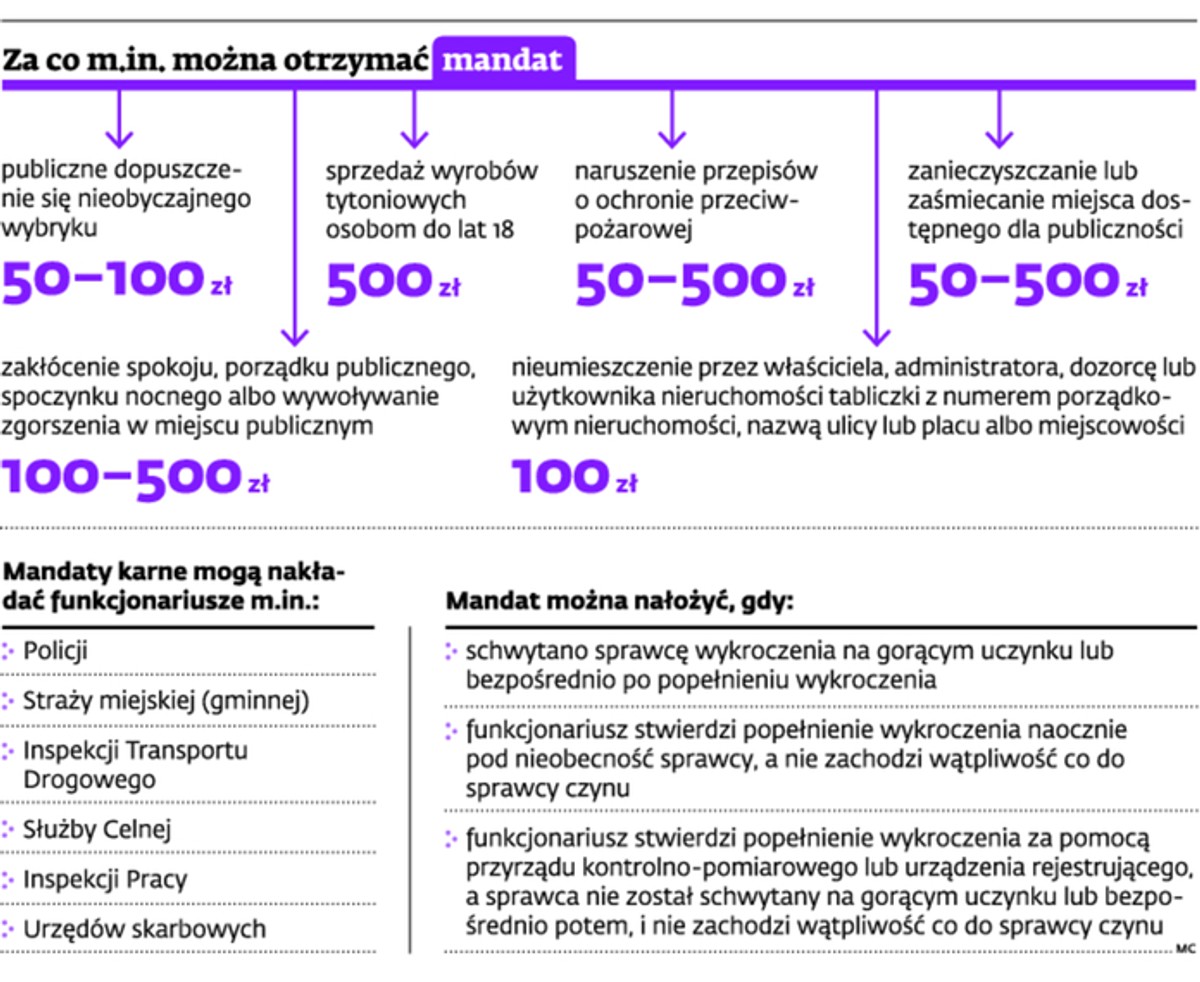 Za co m.in. można otrzymać mandat