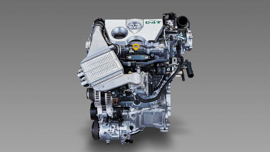 Silnik 1.2 turbo Toyoty ma 4 cylindry, wtrysk bezpośredni i doładowanie. To dobra jednostka podstawowa.