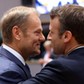 Donald Tusk i Emmanuel Macron