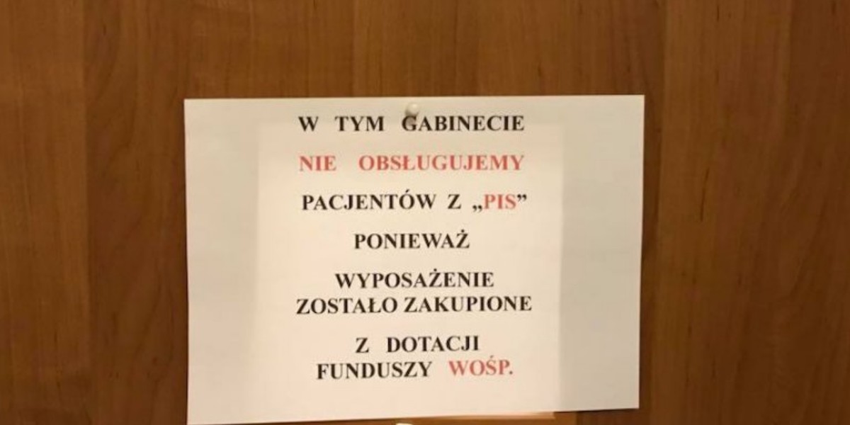 Lekarz, który "nie przyjmuje pacjentów z PiS", zabiera głos