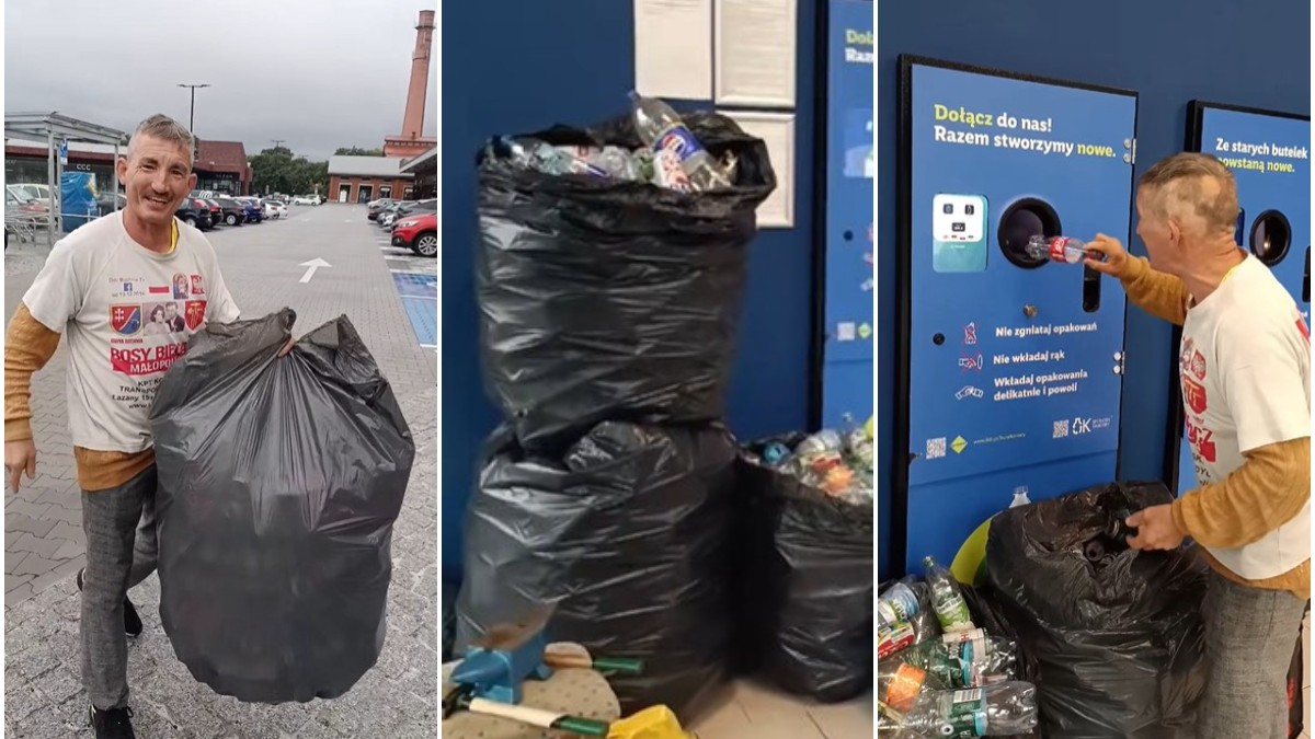 Un bărbat a băgat în 10 ore 11.218 sticle și doze în aparatul de reciclat ambalaje. Câți bani a primit pe ele