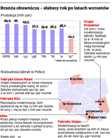 Branża obuwnicza - słabszy rok po latach wzrostów
